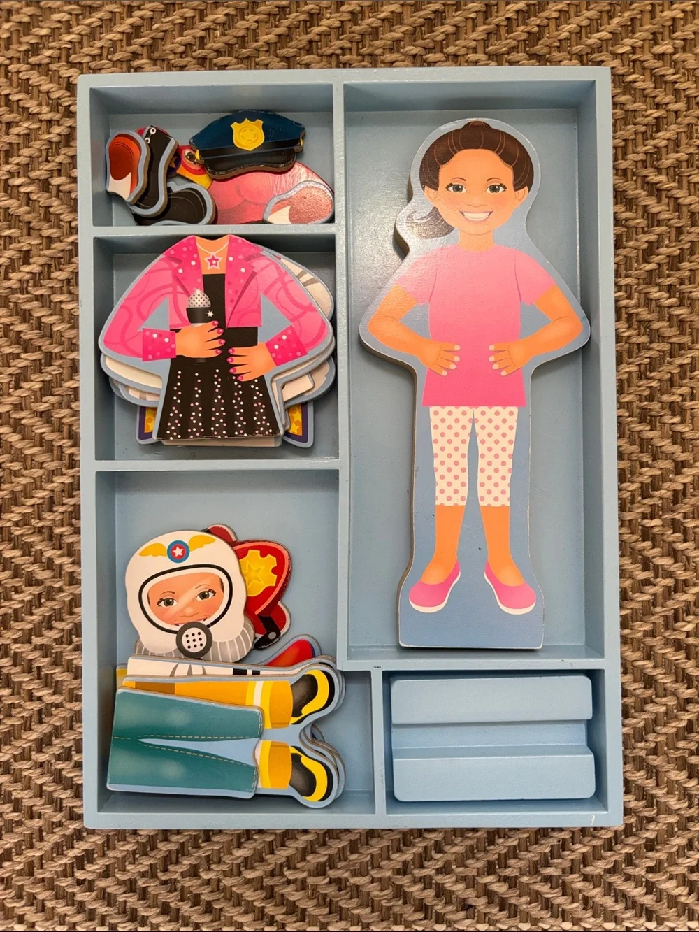 Melissa & Doug Magnetic Wooden Dress-Up Julia Doll Play Set